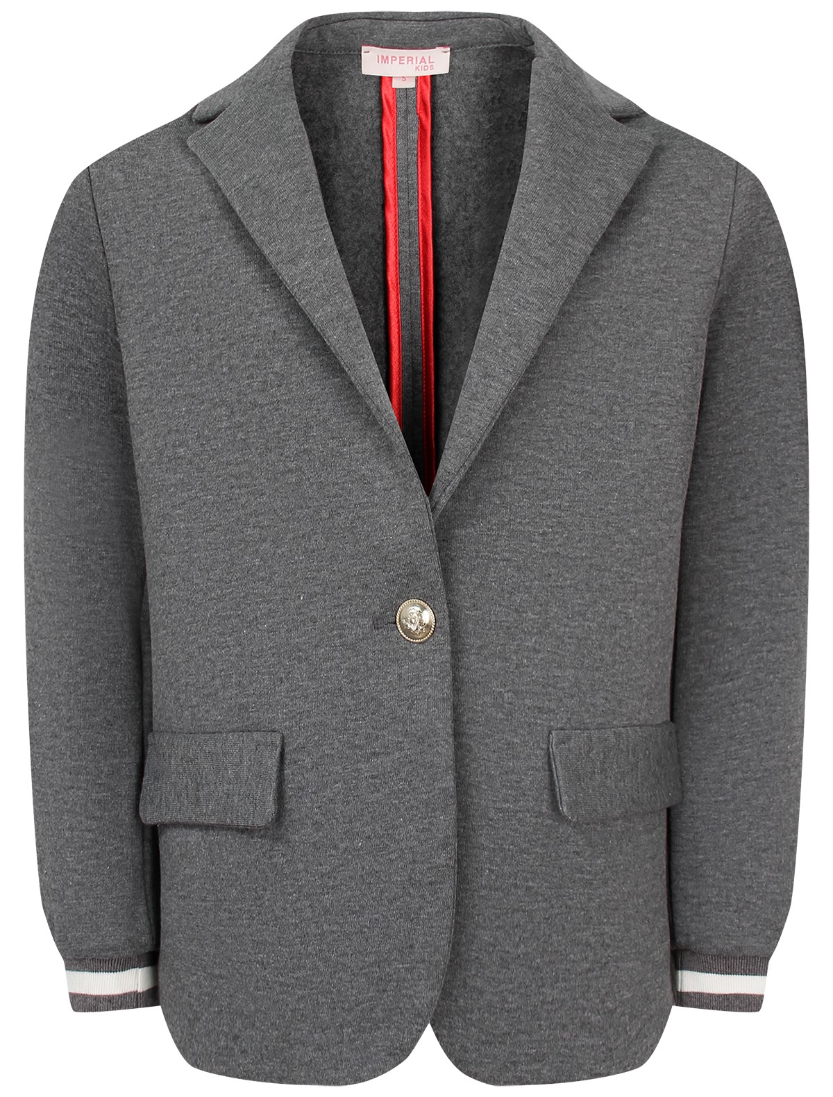 Однобортный серый пиджак