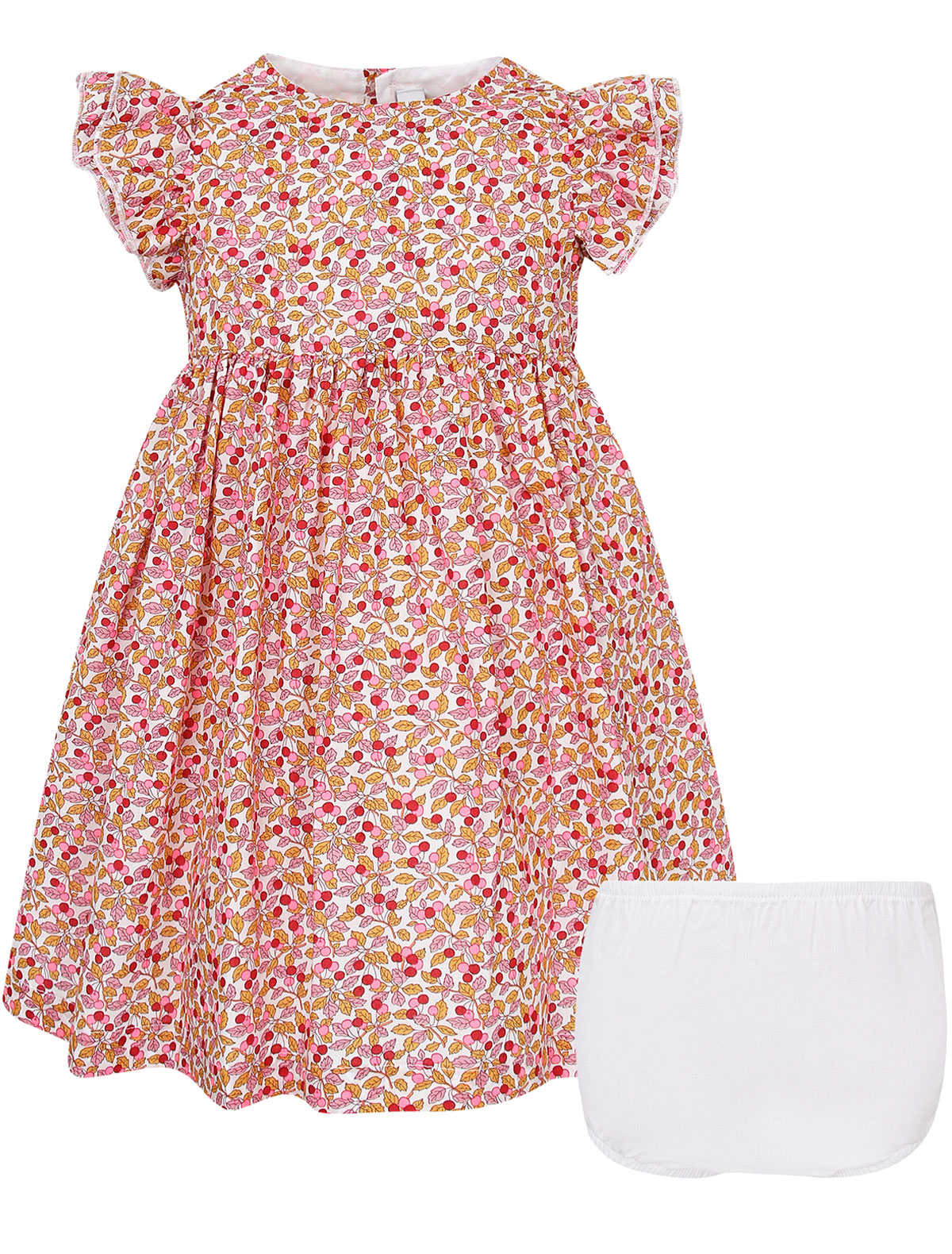 Платье с мелким цветочным принтом