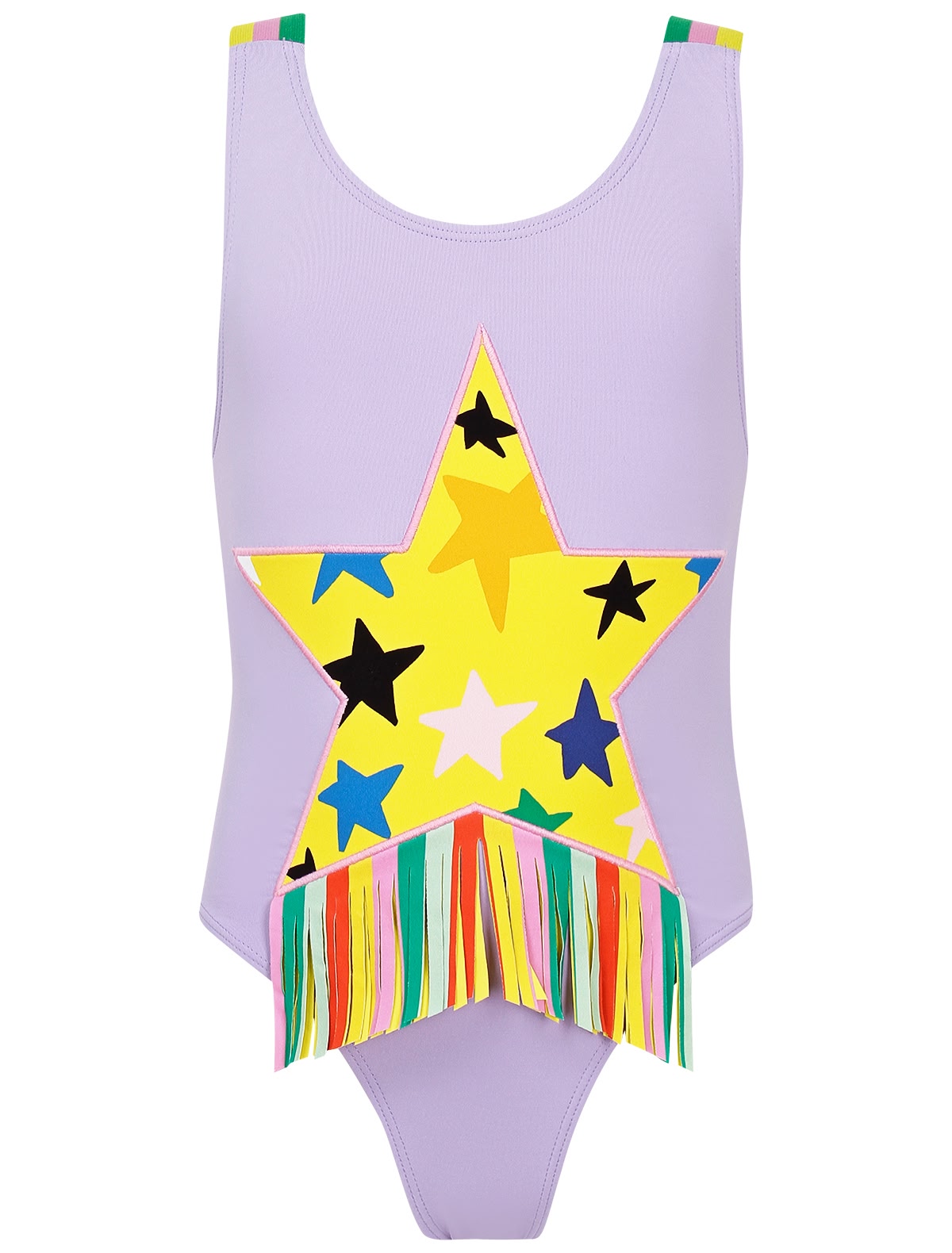 Слитный купальник с бахромой