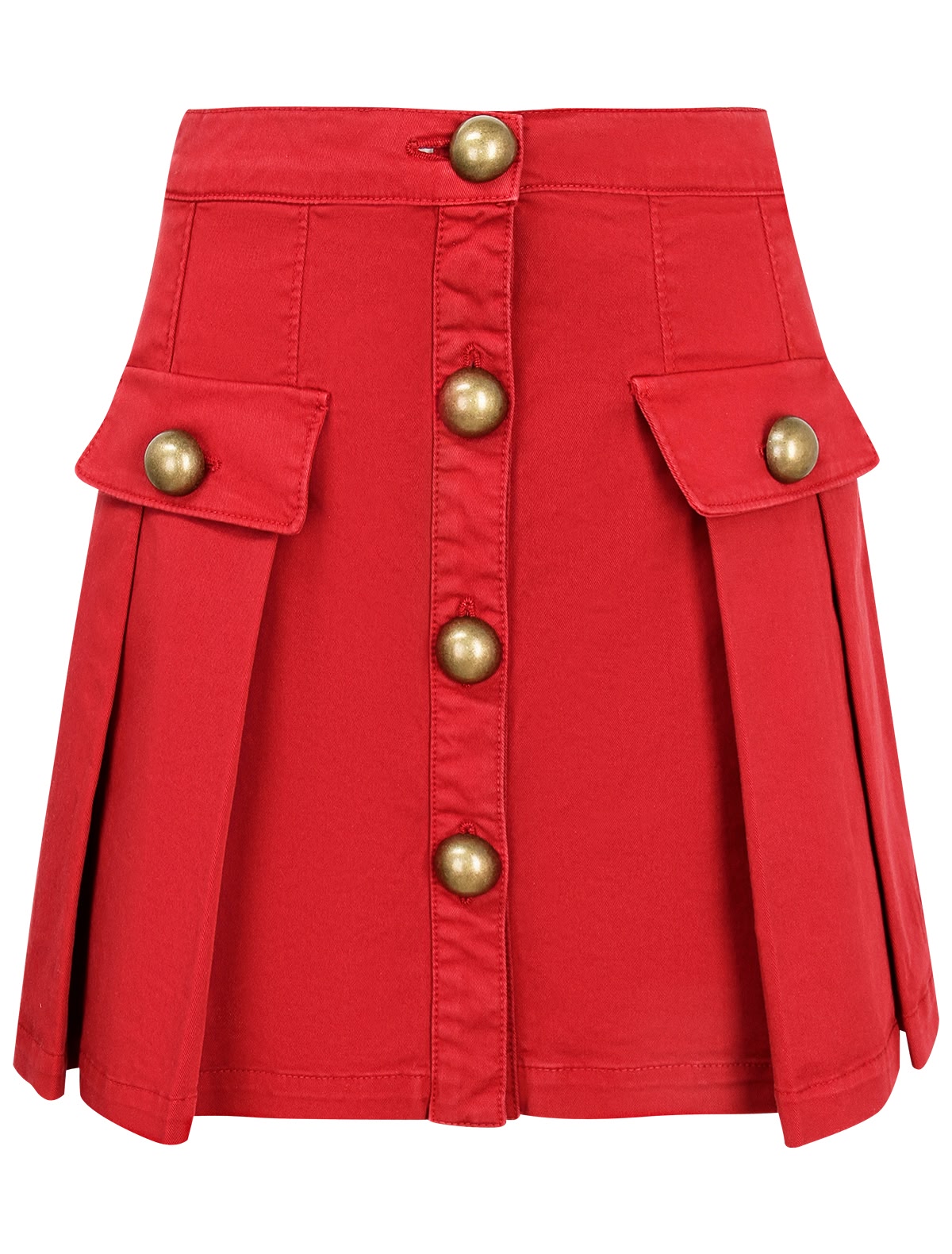 Красная юбка в складку