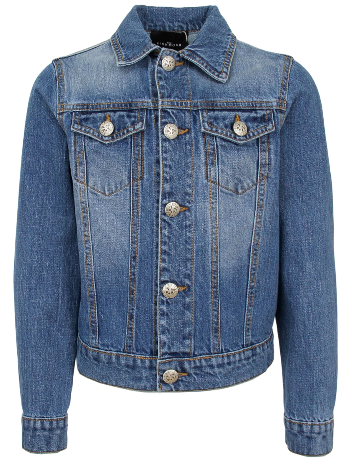 Синяя куртка из денима