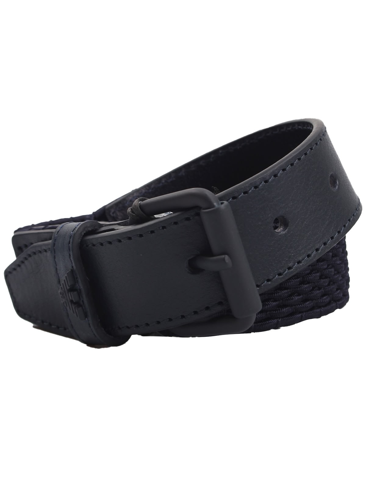 Синий плетеный ремень