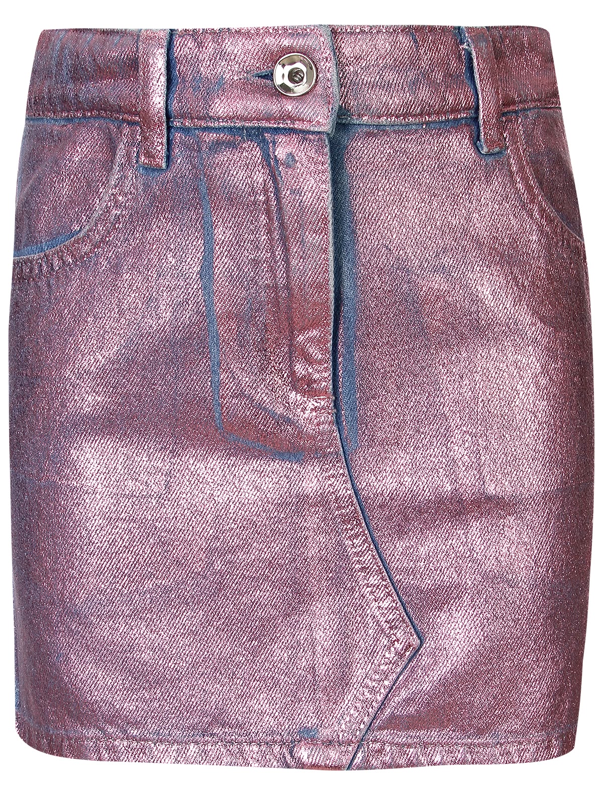 Юбка с покрытием металлик