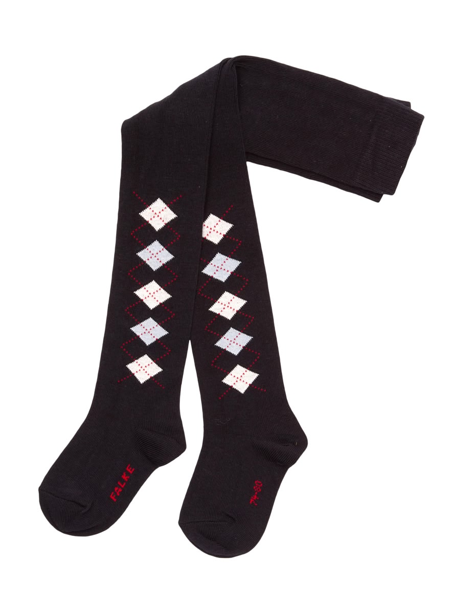 Синие колготки в ромб