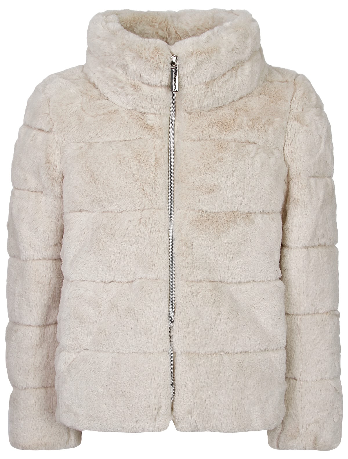 Кремовая куртка из экомеха