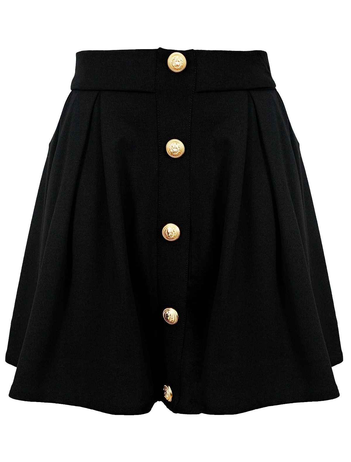 Чёрная юбка с пуговицами