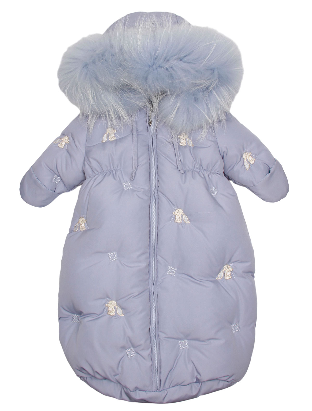 Голубой пуховый конверт