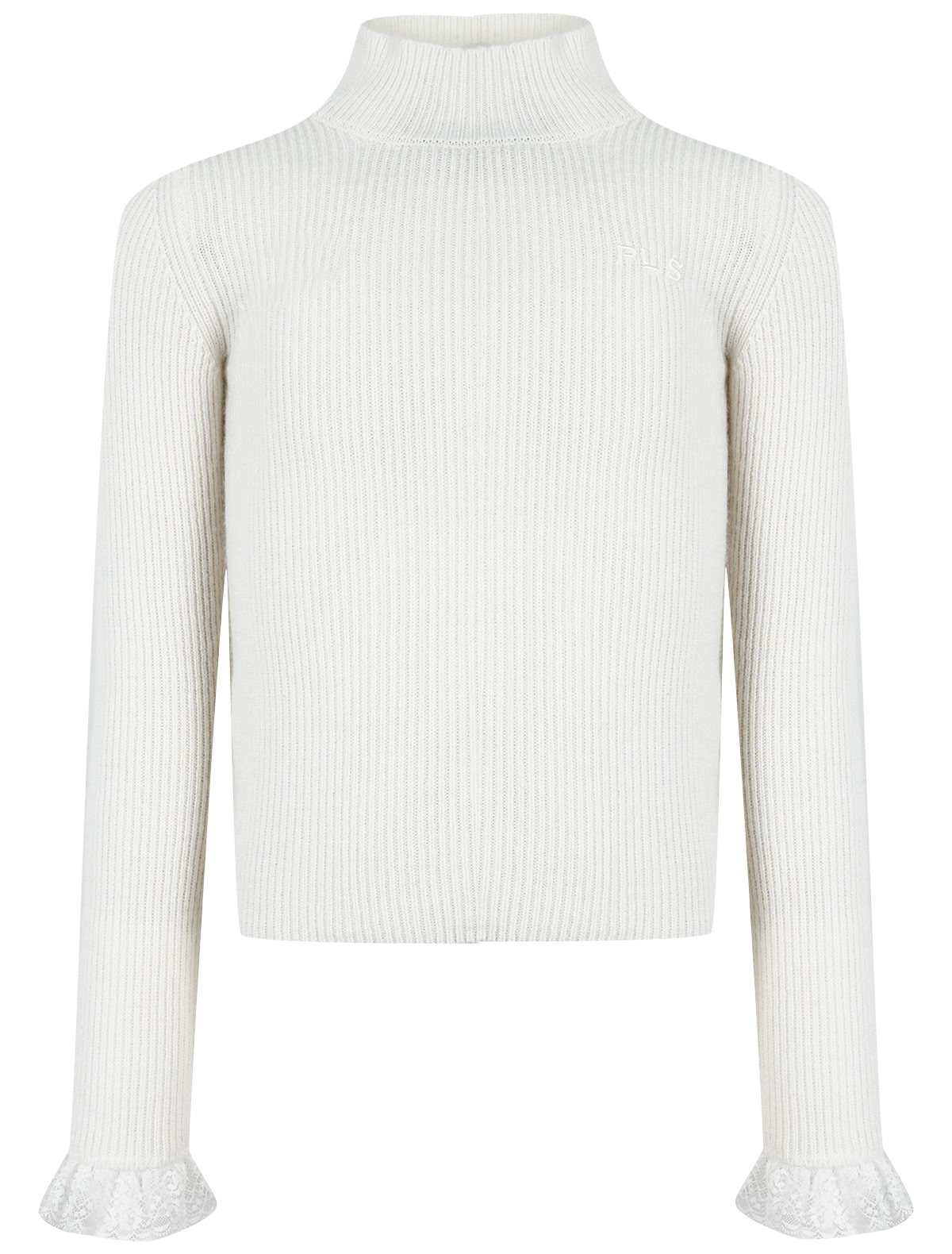 Кремовый джемпер в рубчик