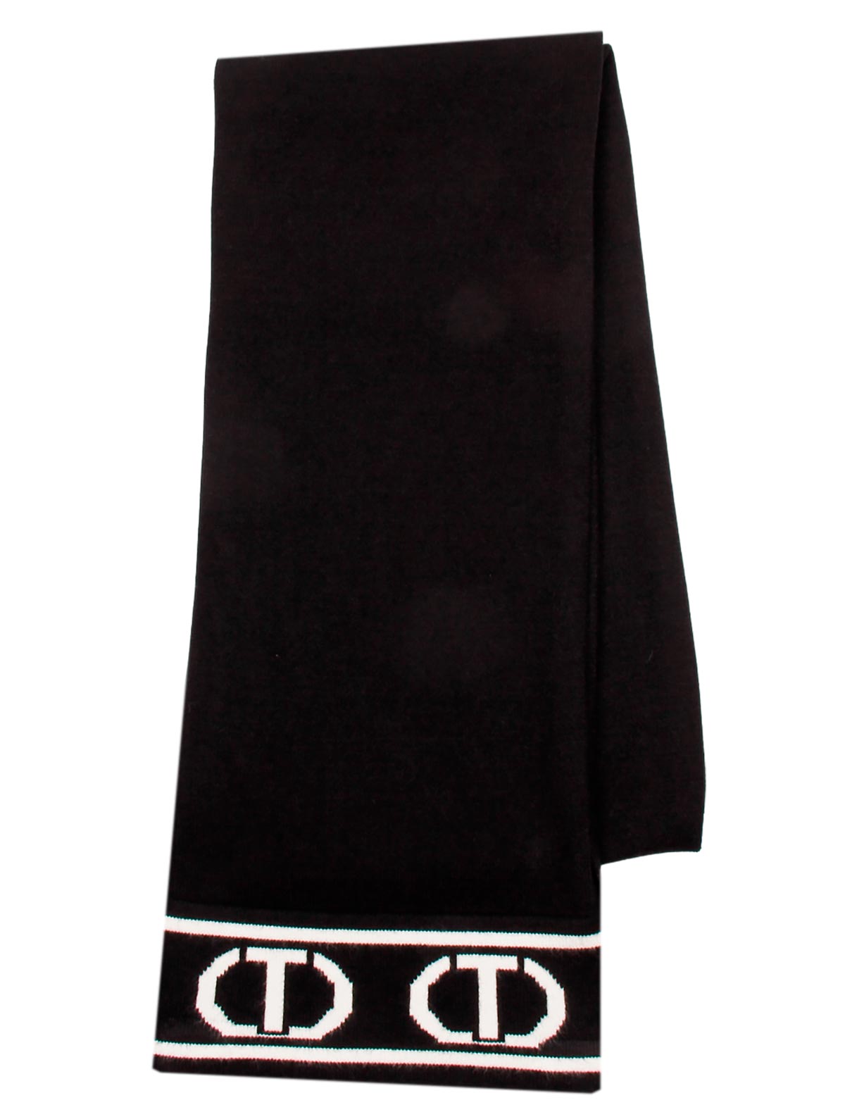 Чёрный шарф с логотипами