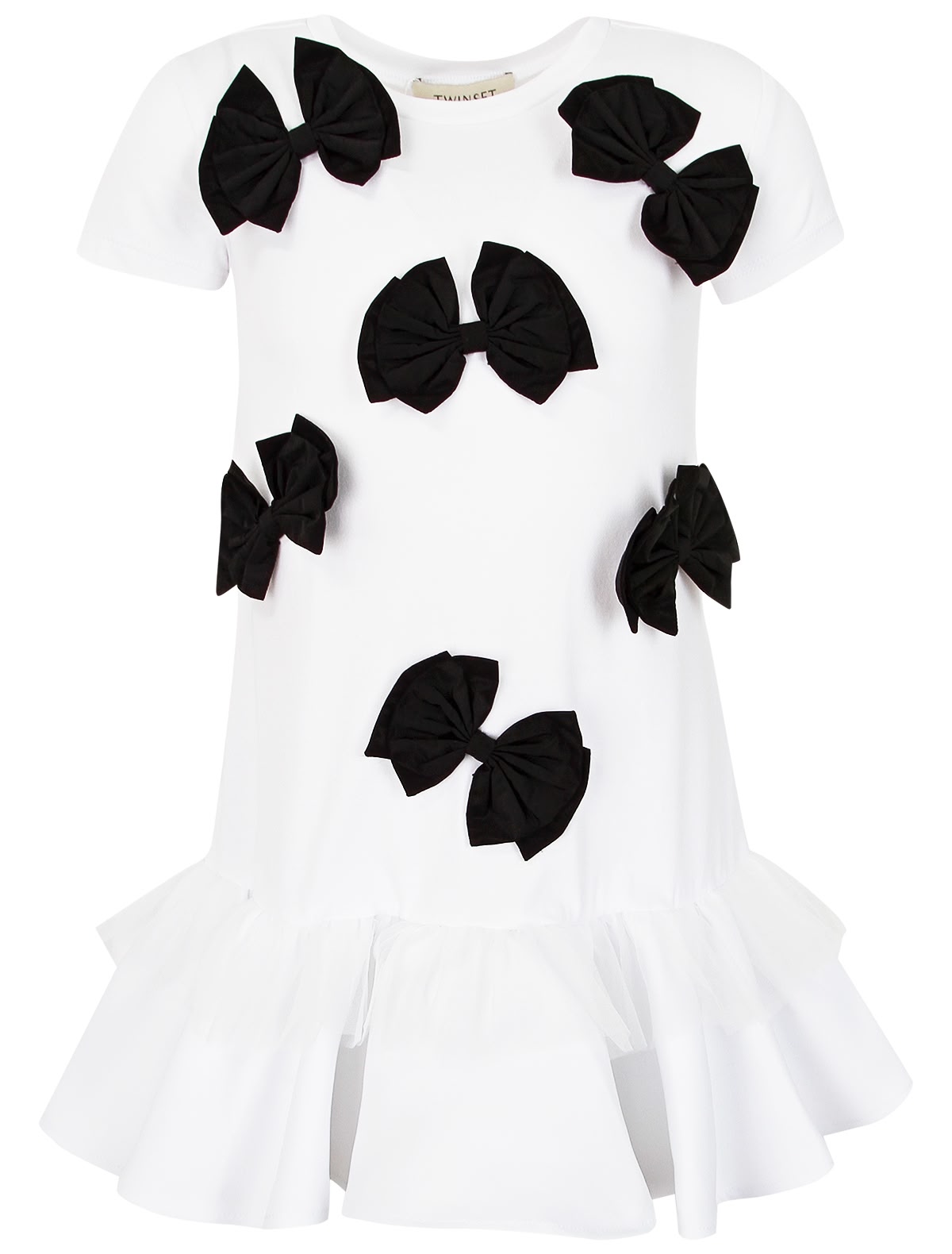 Платье с аппликацией из бантов