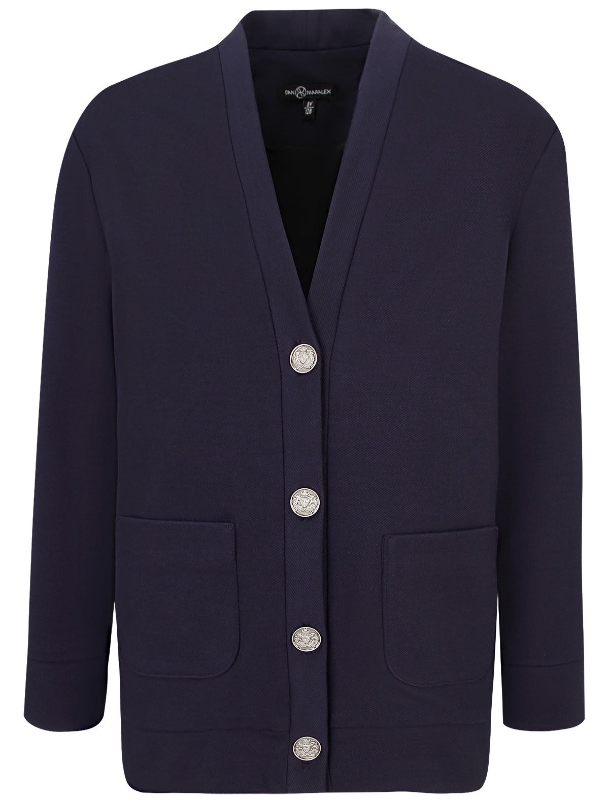 Синий кардиган с карманами