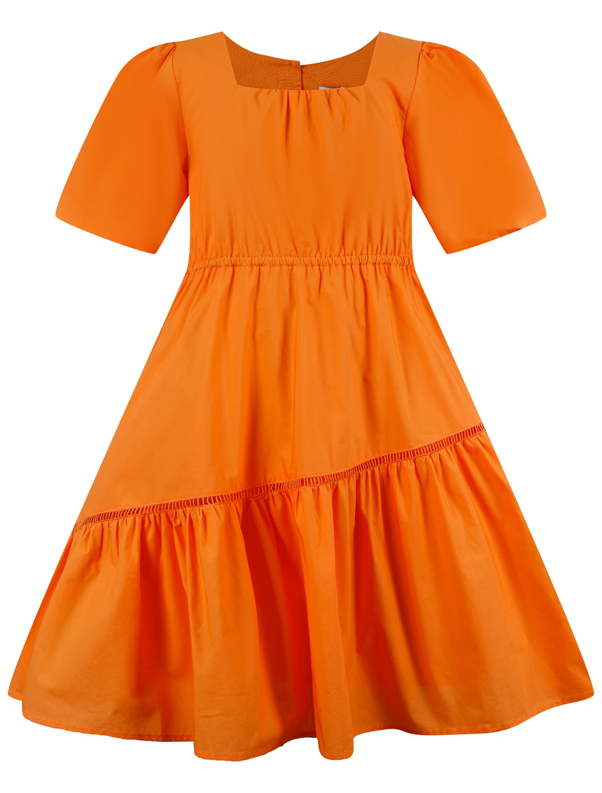 Оранжевое платье из хлопка
