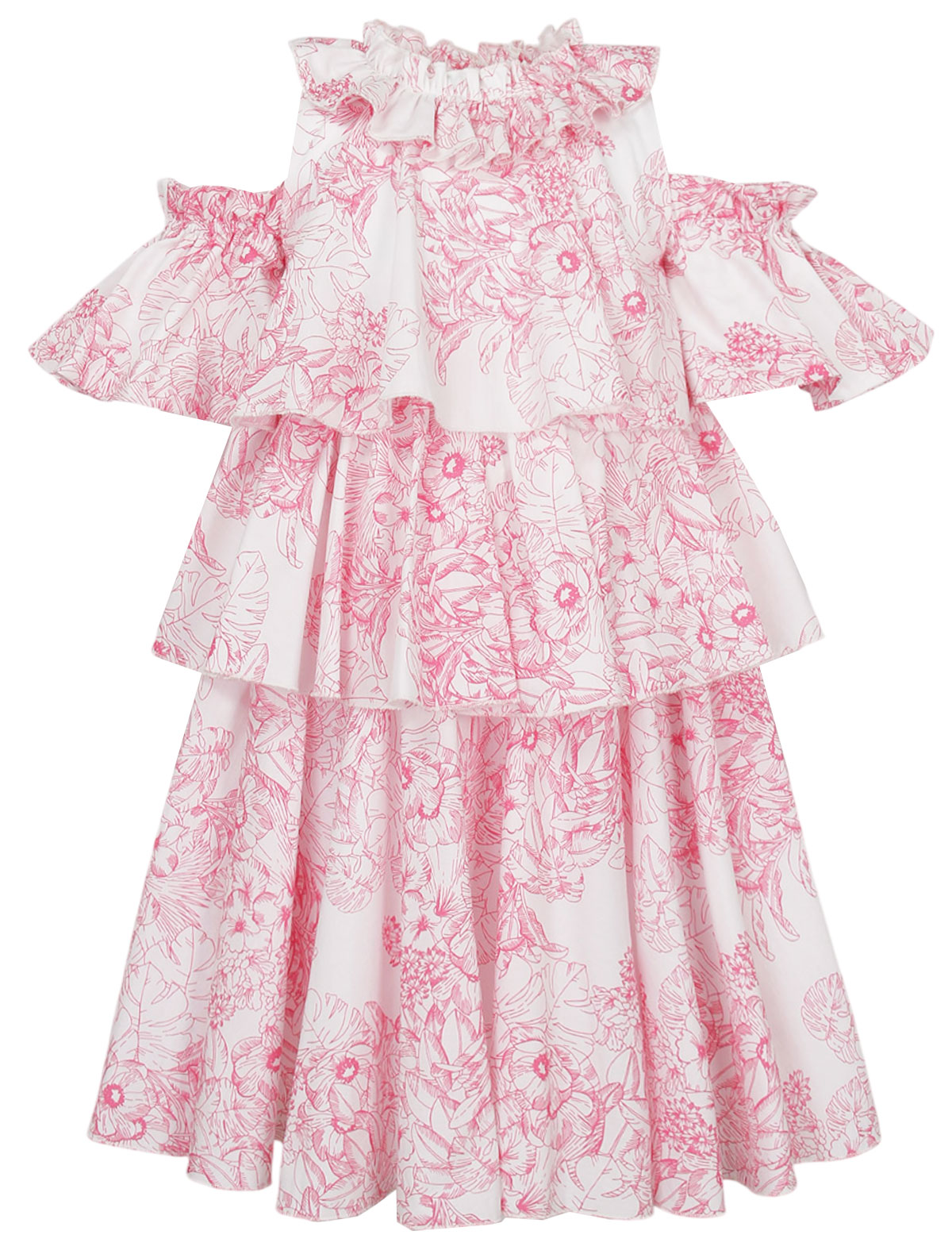 Ярусное платье из хлопка