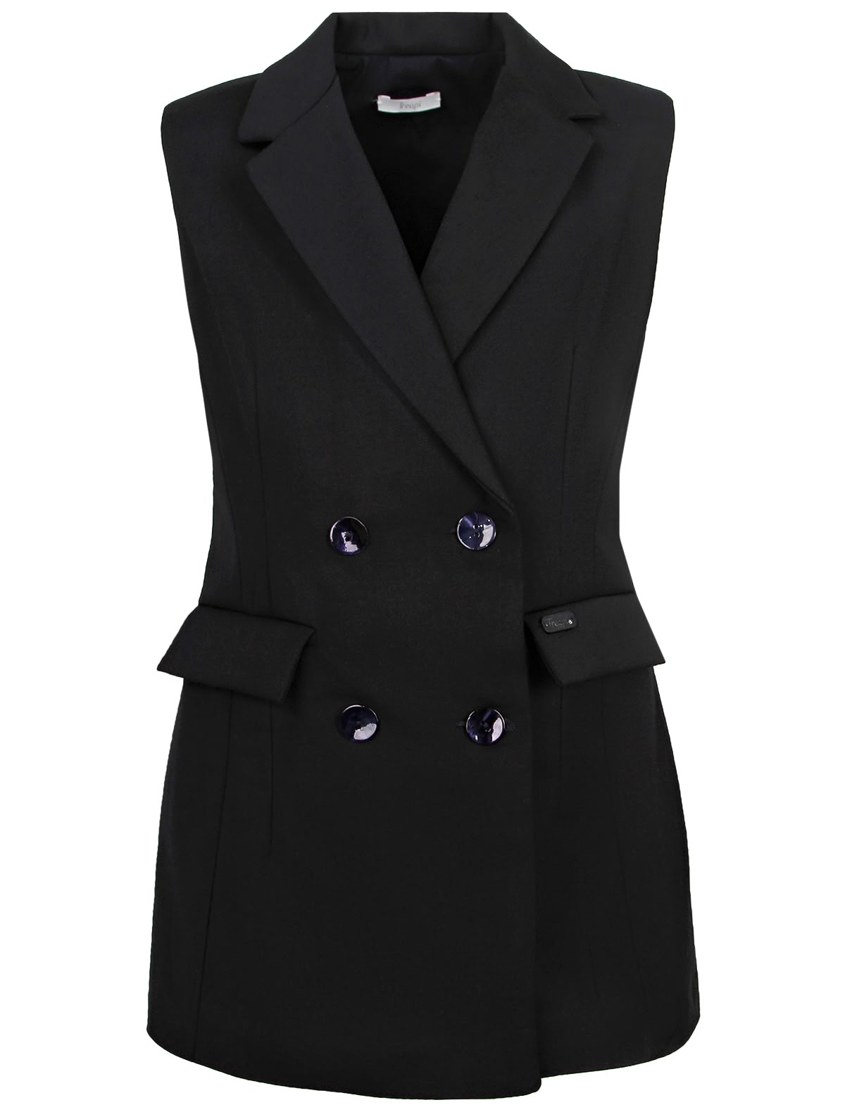 Удлиненный приталенный жилет