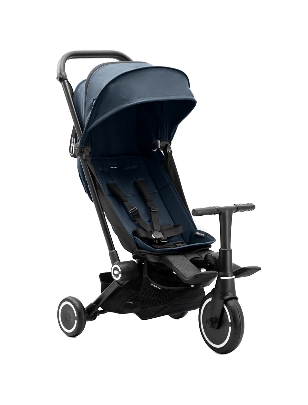 Трехколесный складной велосипед SmarTrike Traveler, Midnight Blue