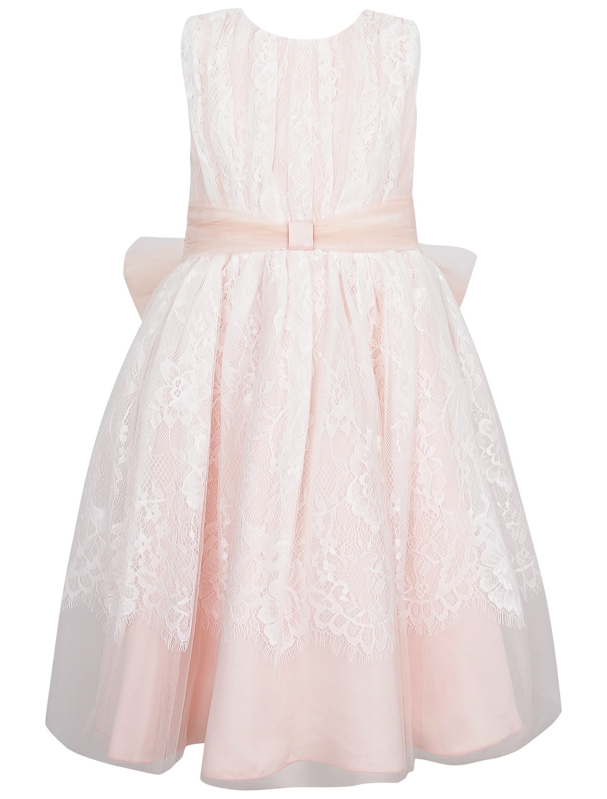 Розовое платье с кружевом