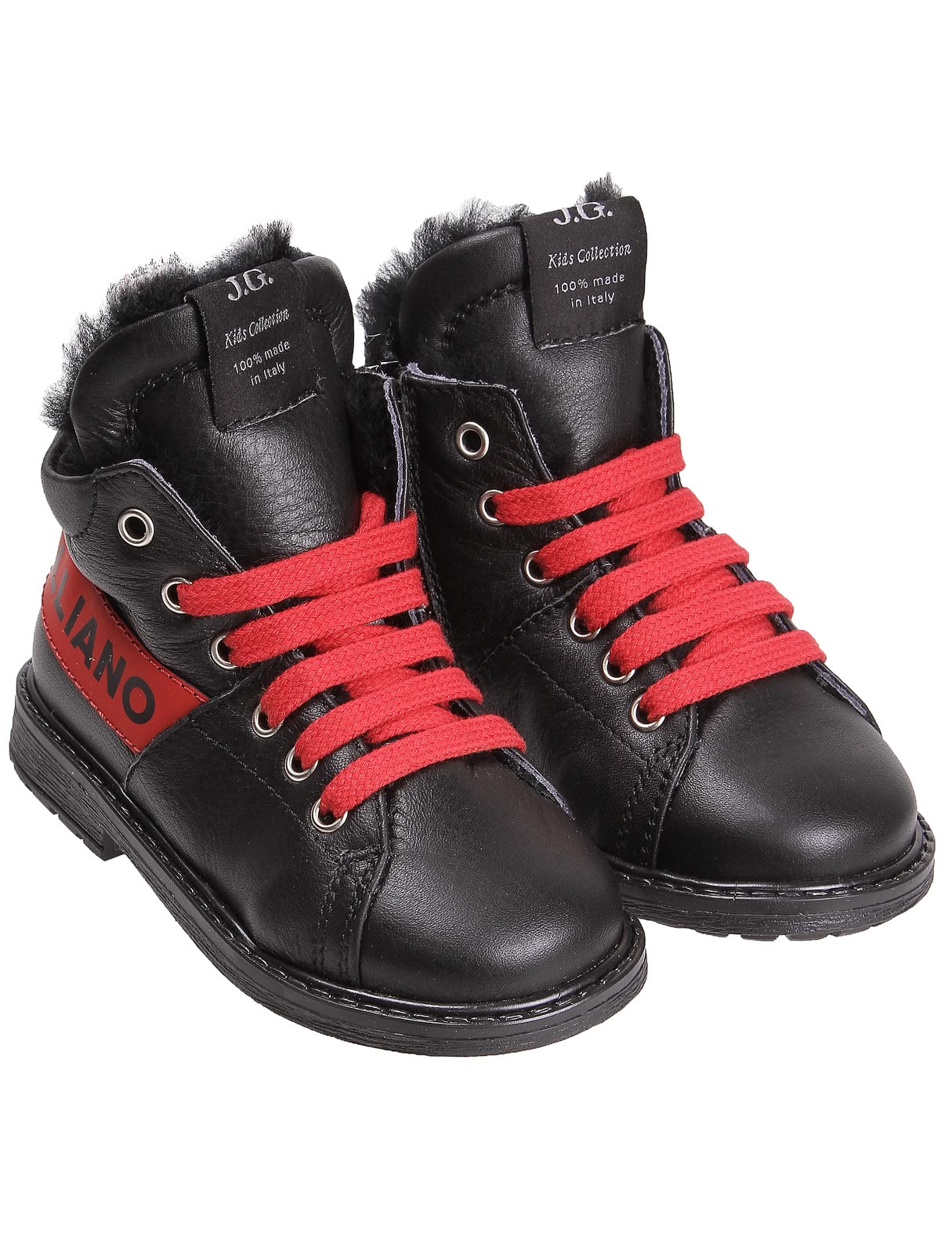 Утепленные Ботинки с контрастными шнурками