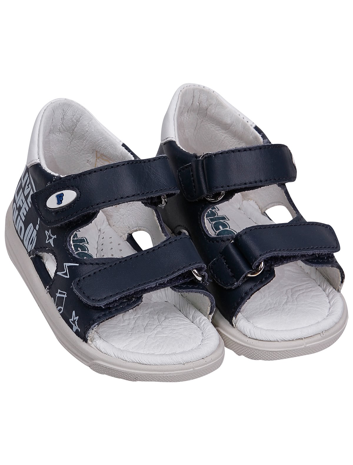 Синие Сандалии из натуральной кожи