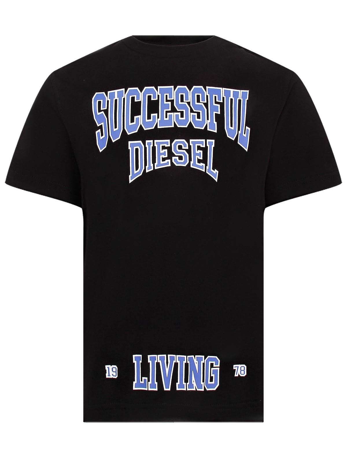 Чёрная футболка оверсайз с принтом