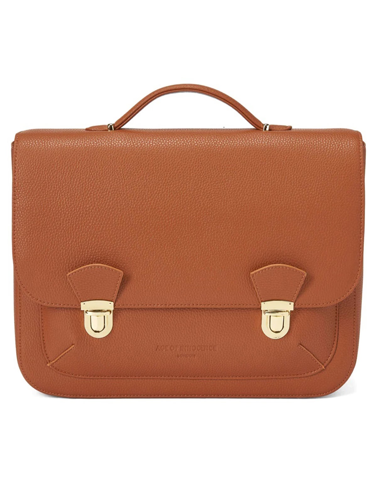 Коричневый портфель с застёжками-пряжками