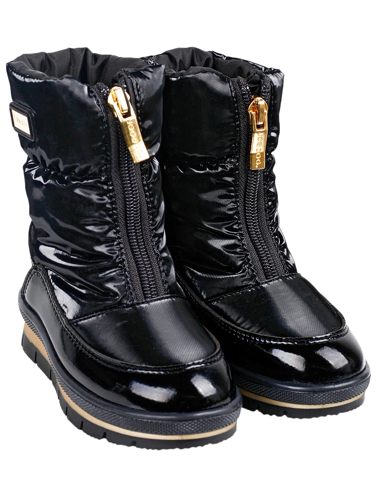 Глянцевые дутые сапоги