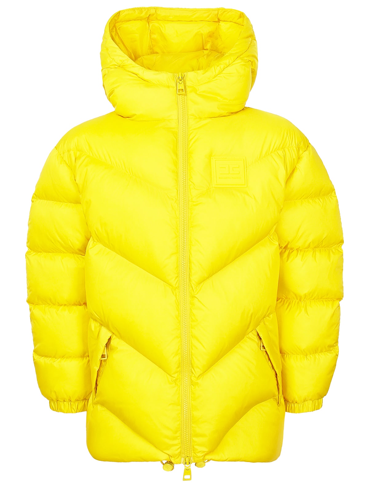Жёлтая дутая куртка