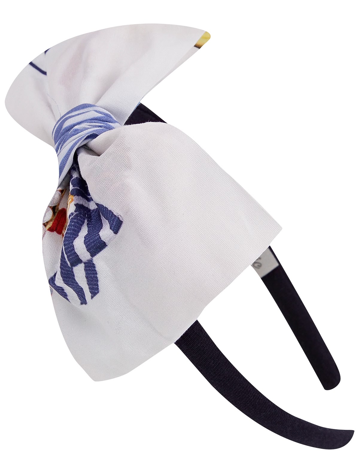 ОБОДОК синего цвета с белым бантиком