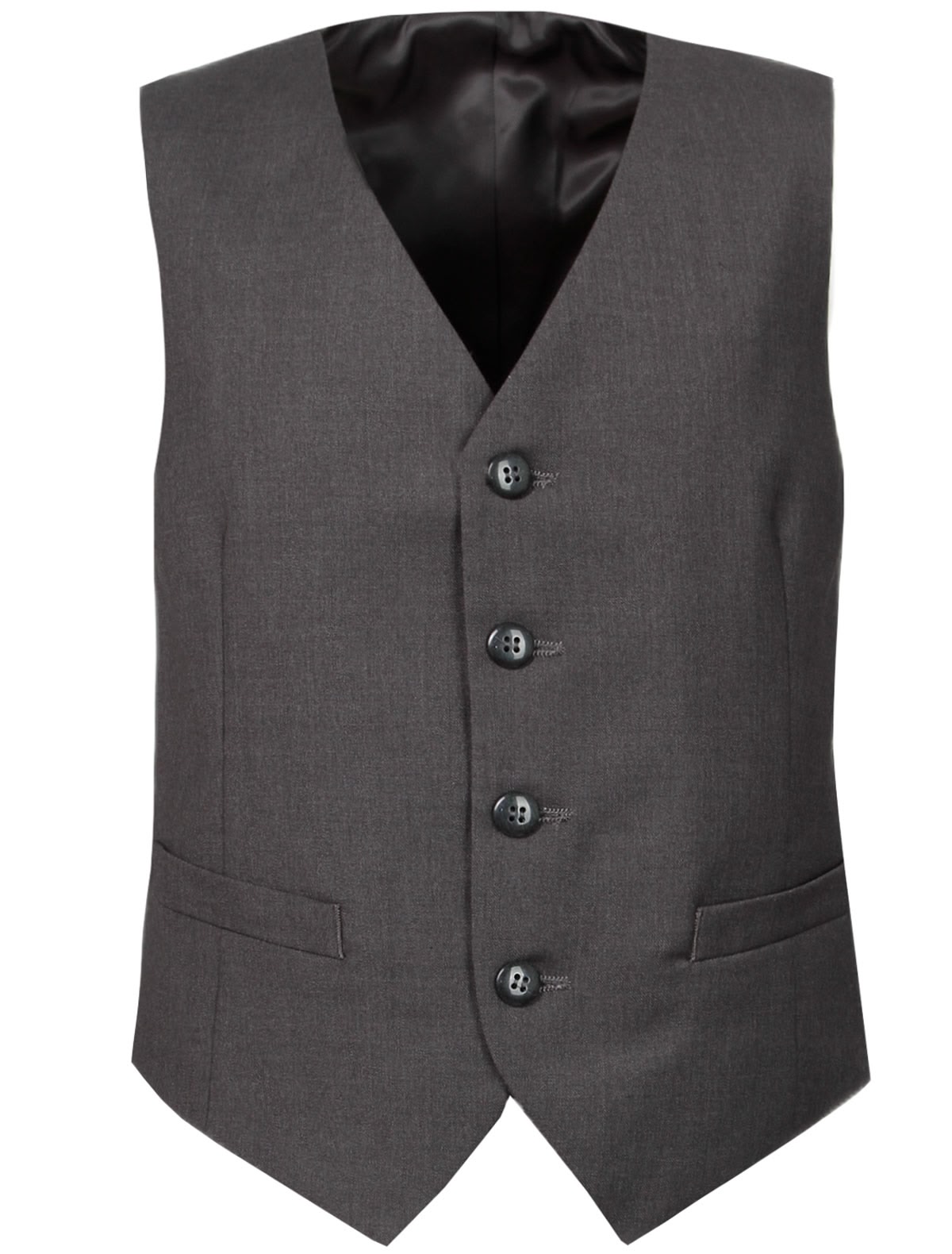 Серый жилет из костюмной ткани