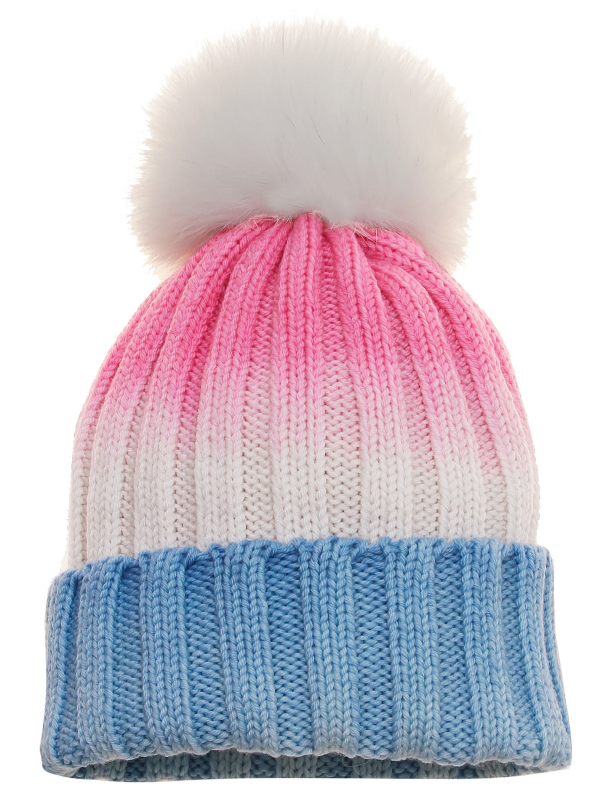 Шерстяная шапка в рубчик