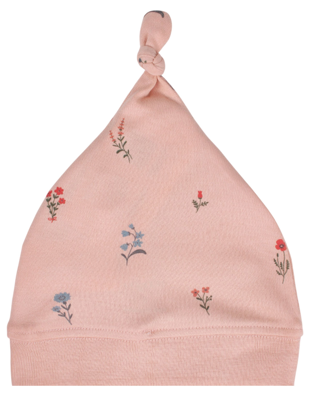 Розовая шапочка с цветами
