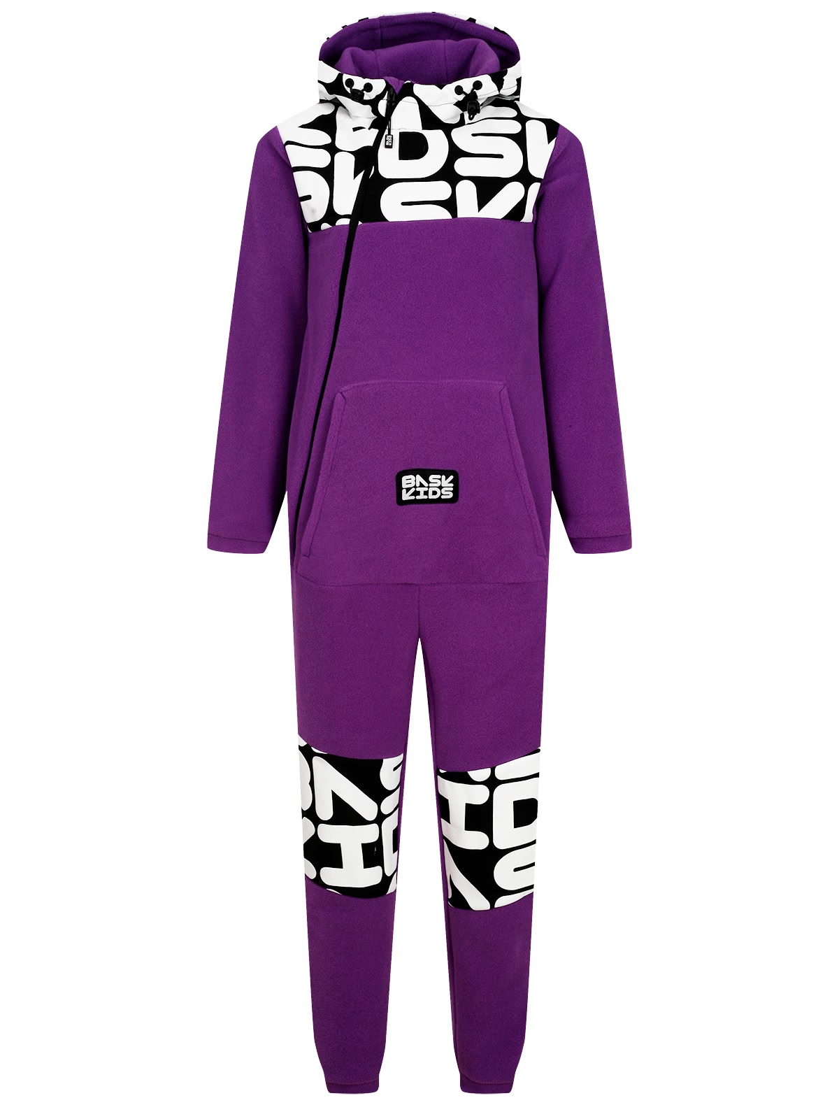 Фиолетовый флисовый комбинезон