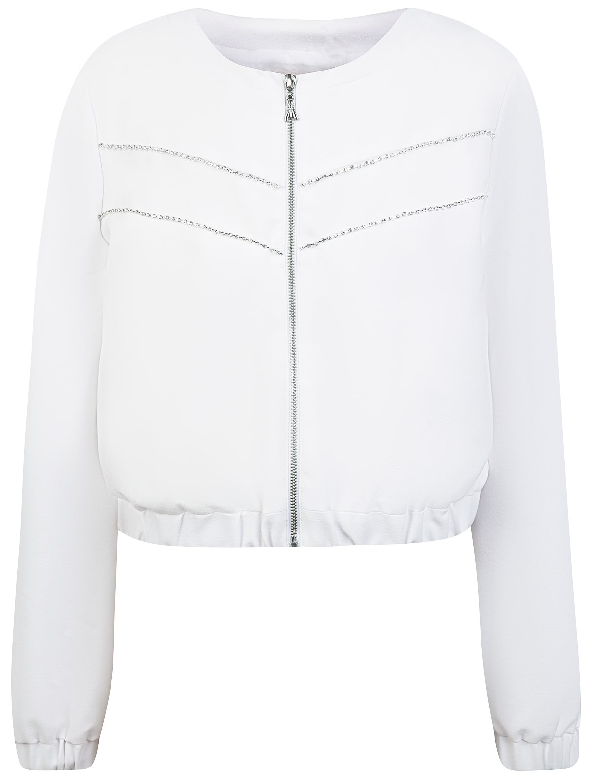 Белый жакет на молнии