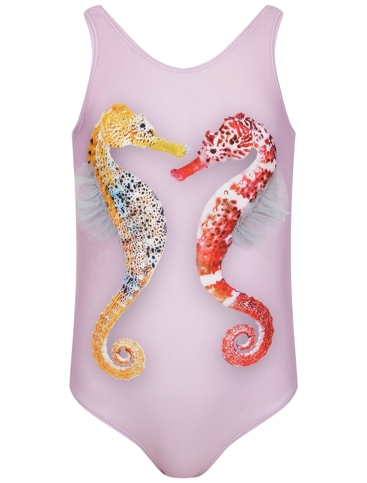 Слитный купальник с морскими коньками