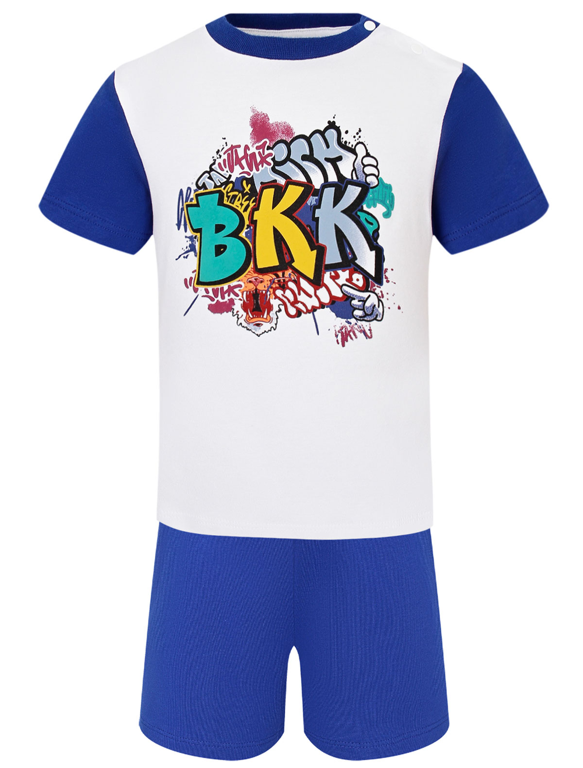 Комплект из шорт и футболки с принтом граффити