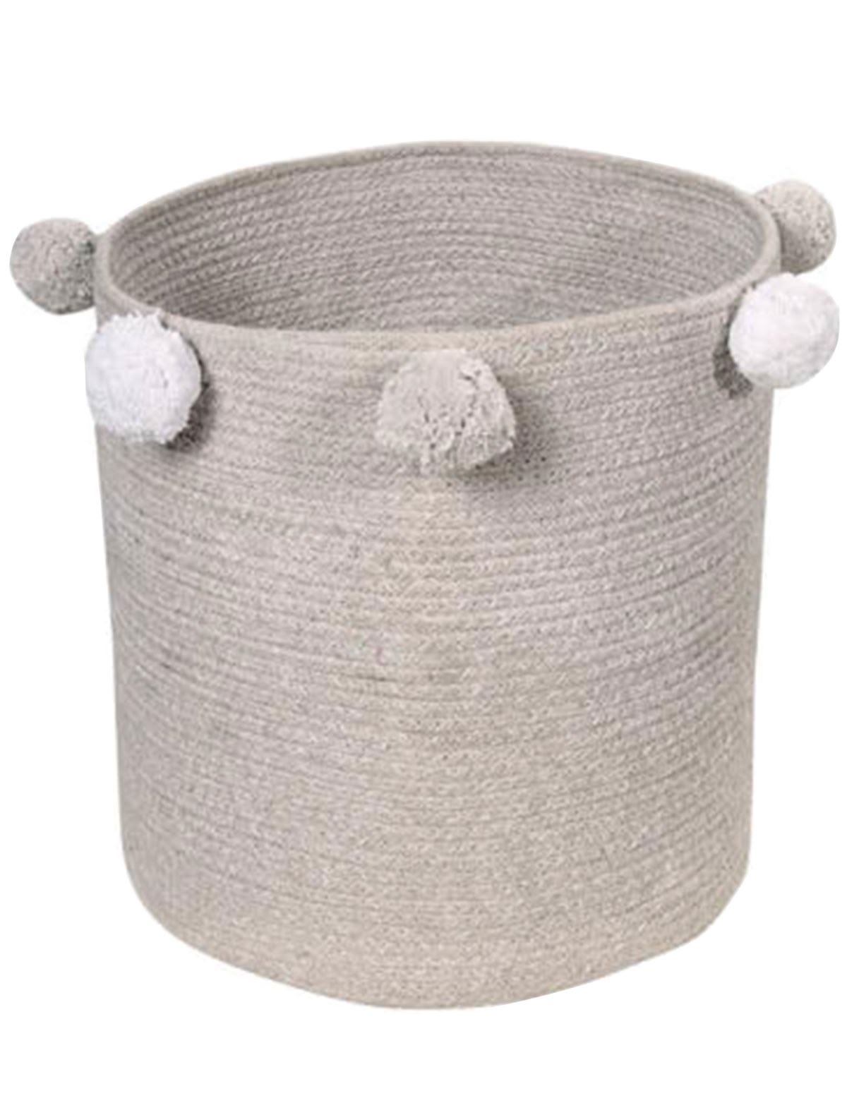 Корзина интерьерная из хлопка серая 30х30х30 см