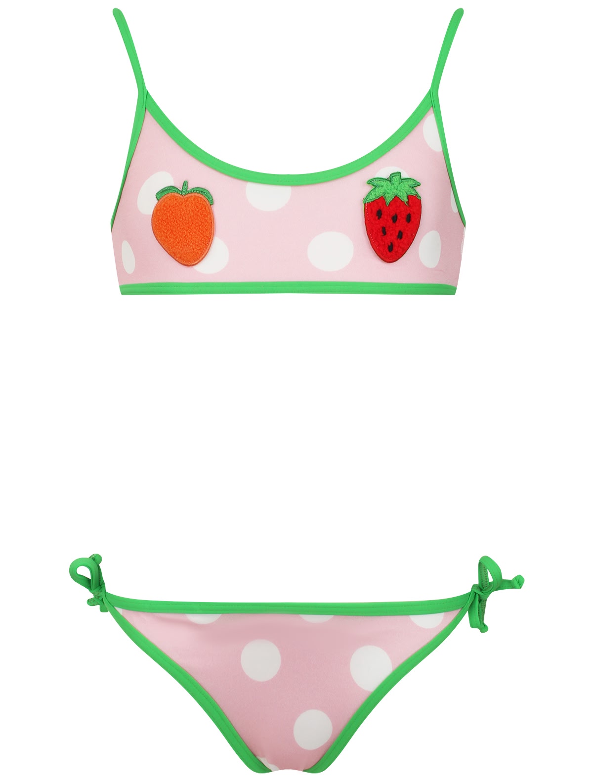 Раздельный купальник с клубничками