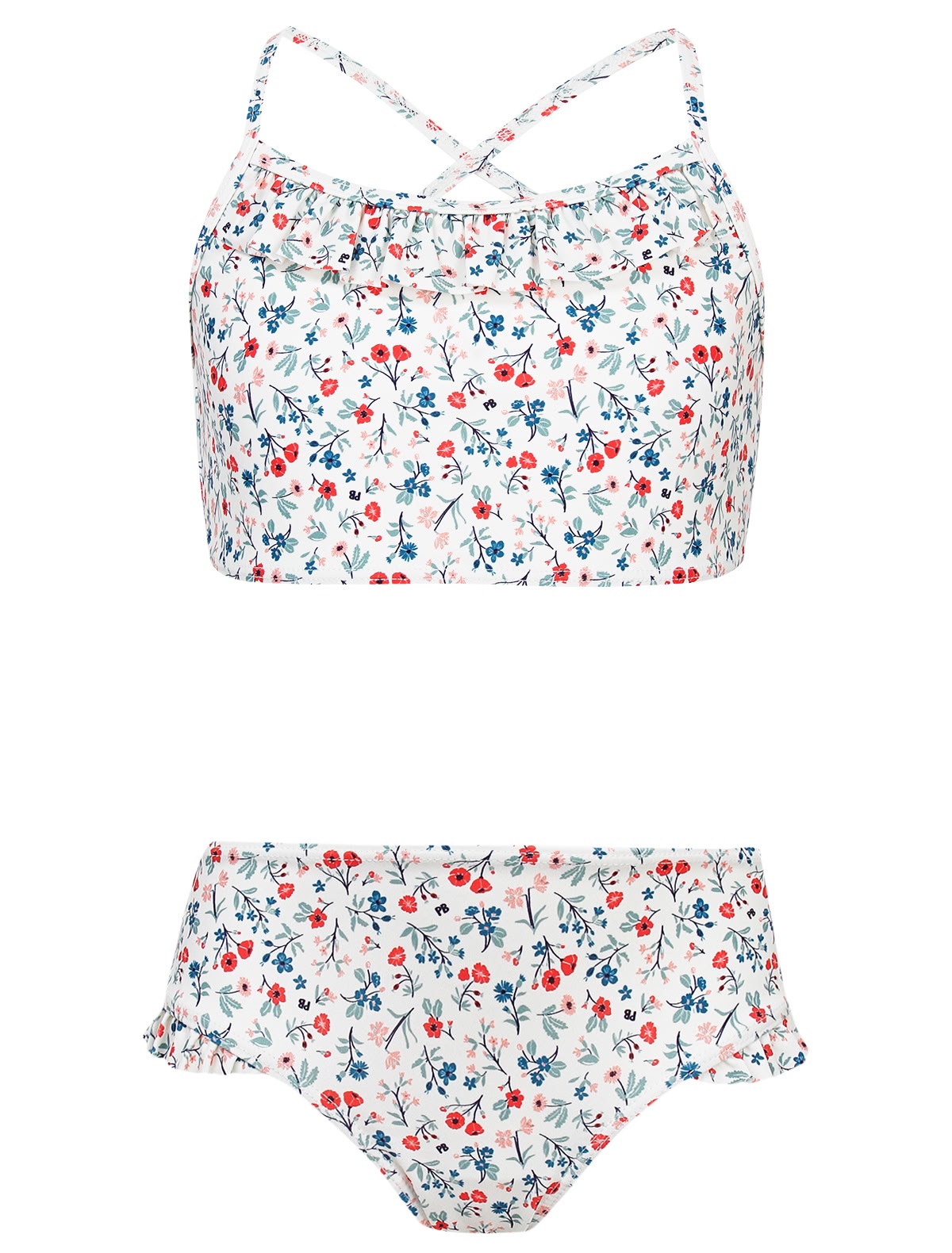 Раздельный купальник в цветочек