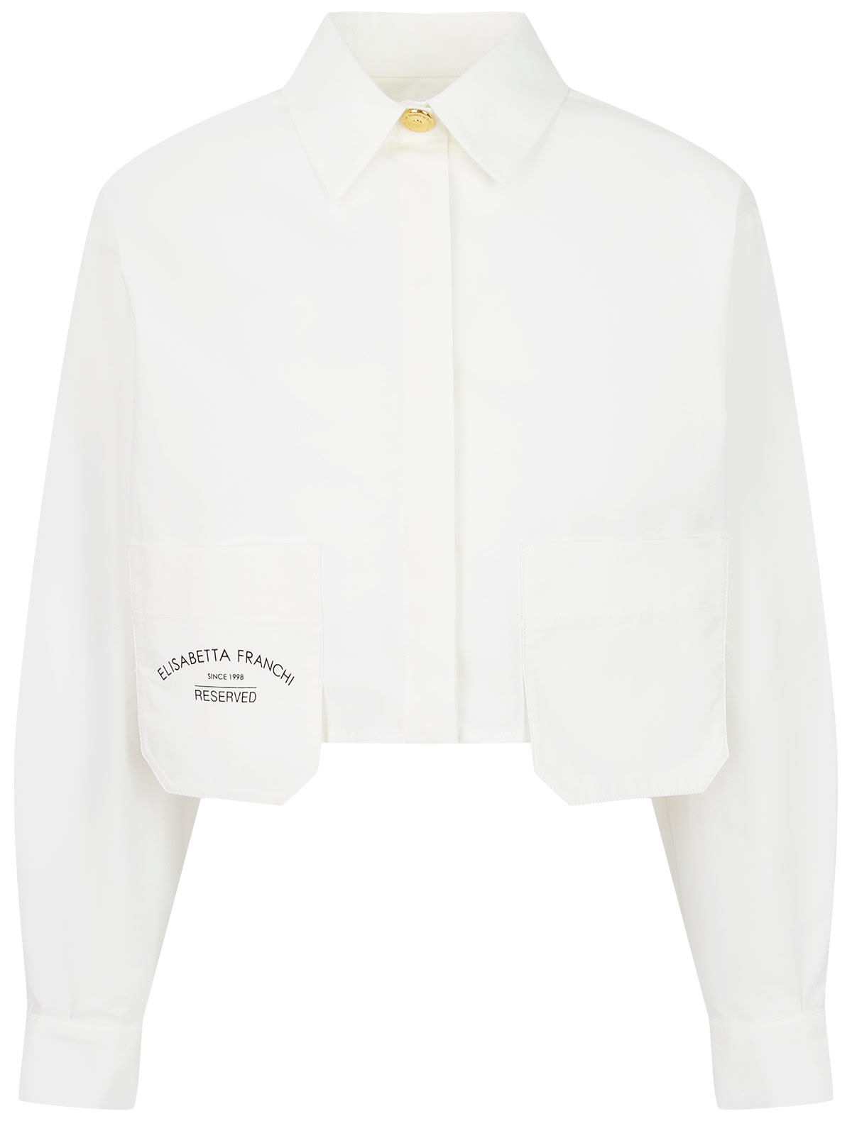 Короткая кремовая блуза