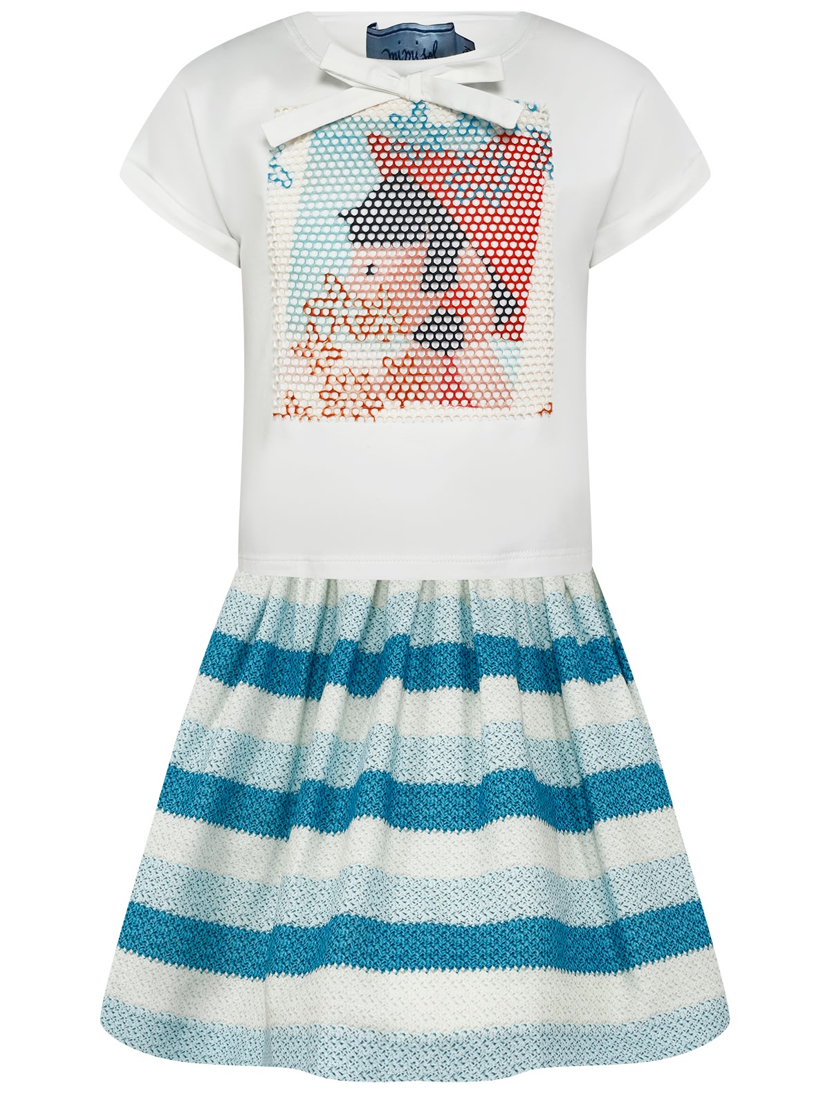 Комплект из юбки и футболки с аппликацией