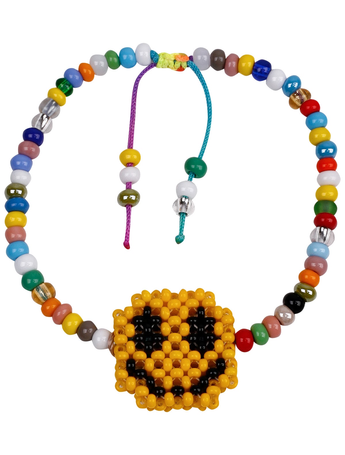 Браслет из разноцветного бисера