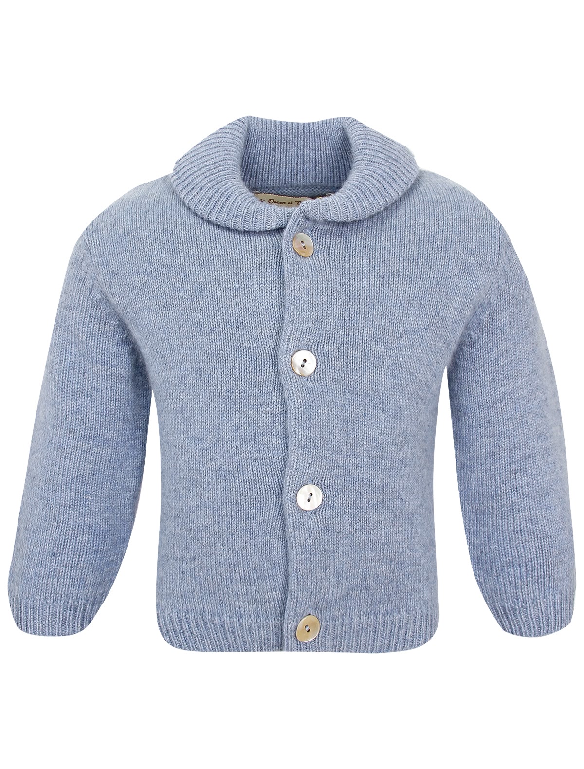 Кашемировый кардиган цвета голубой деним