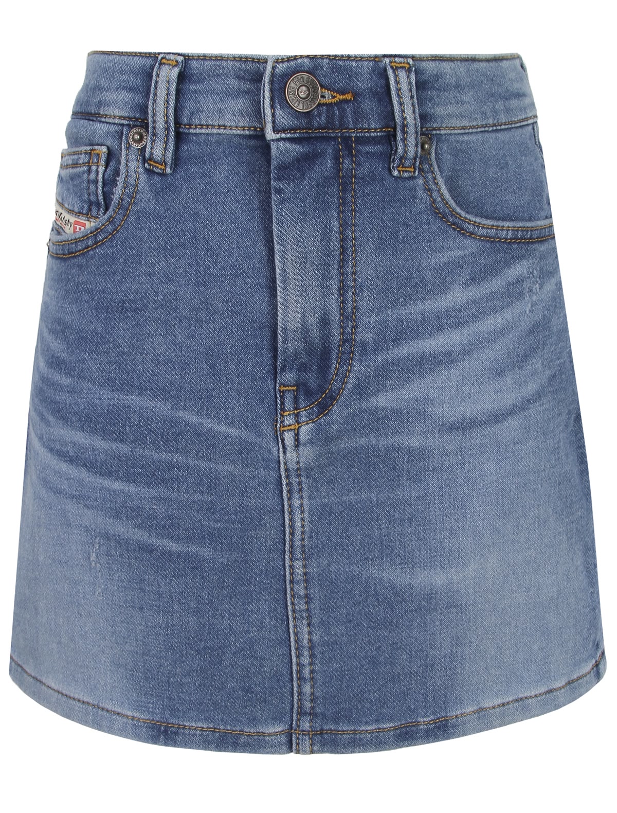 Прямая джинсовая юбка