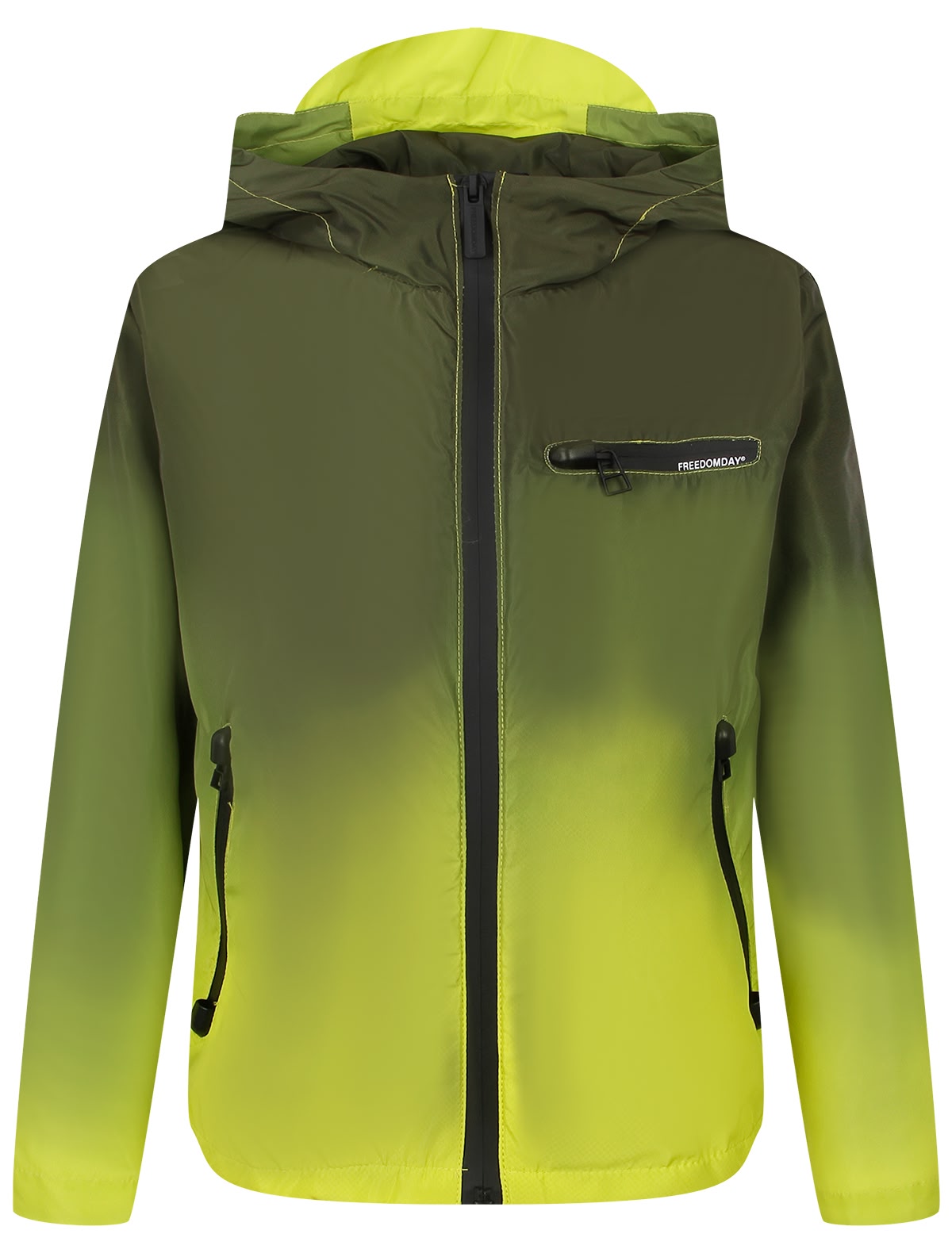 Желто-зеленая ветровка