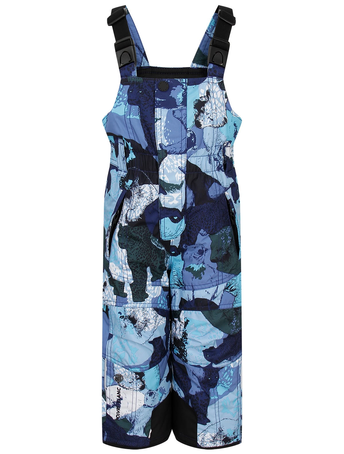 Синий полукомбинезон с принтом