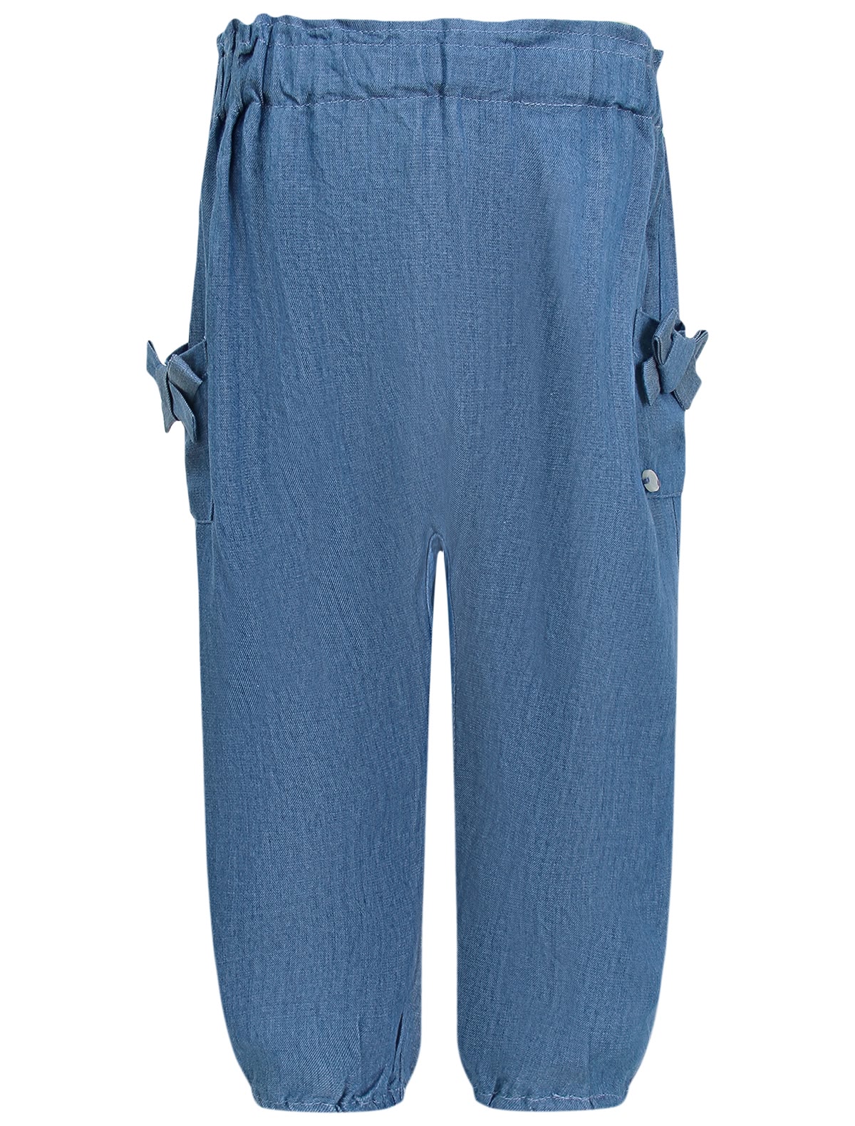 Синие брюки из вискозы