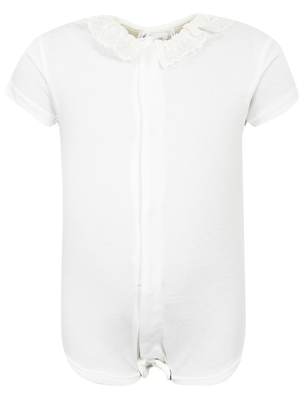 Боди с ажурным отложным воротником