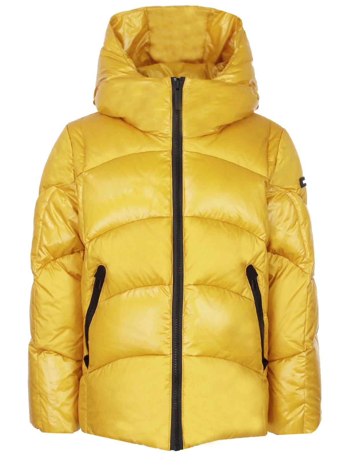 Жёлтый пуховик