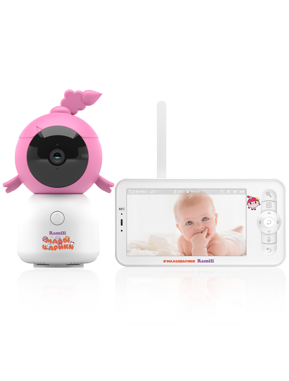 

Видеоняня Ramili, Розовый, 3014814