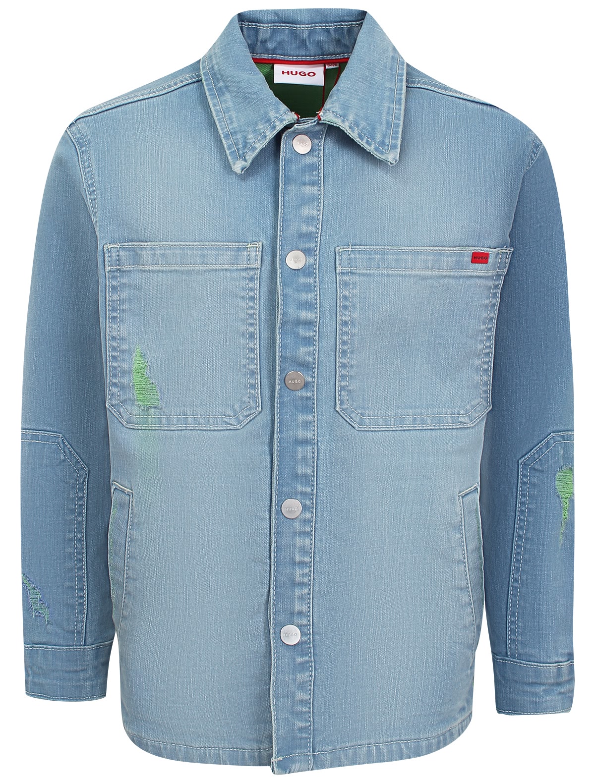 Джинсовая куртка на кнопках