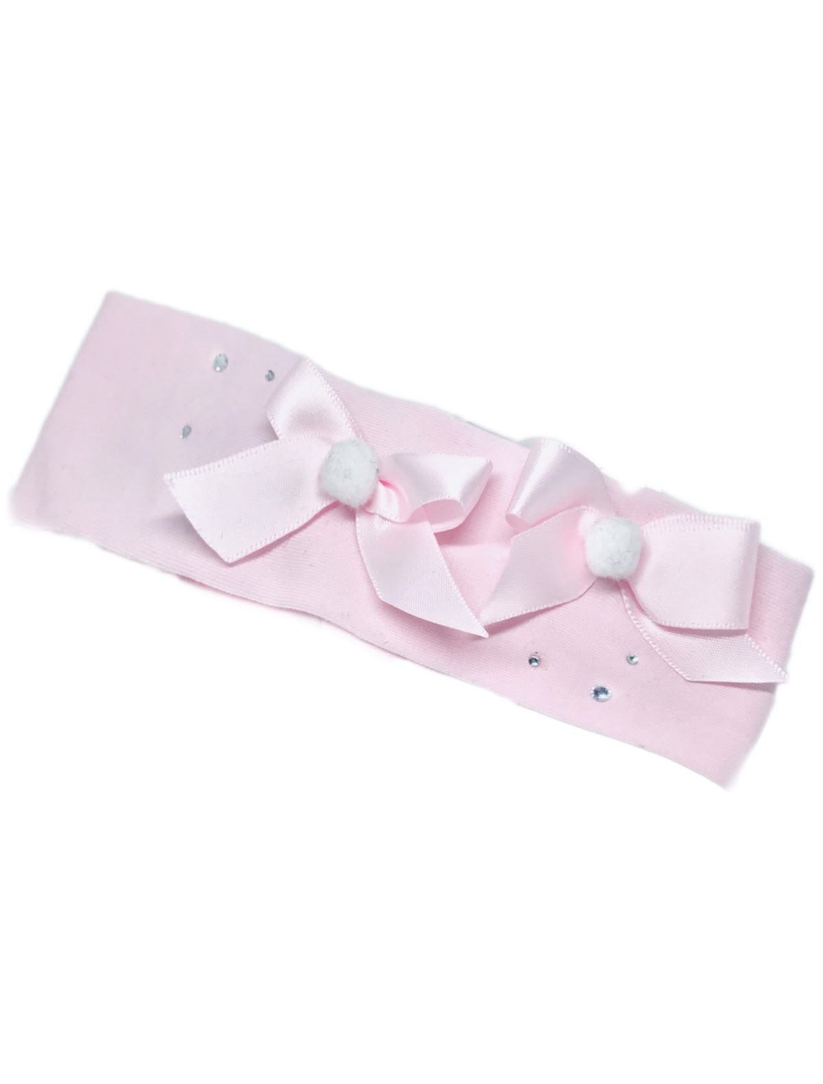 Розовая повязка с бантиками